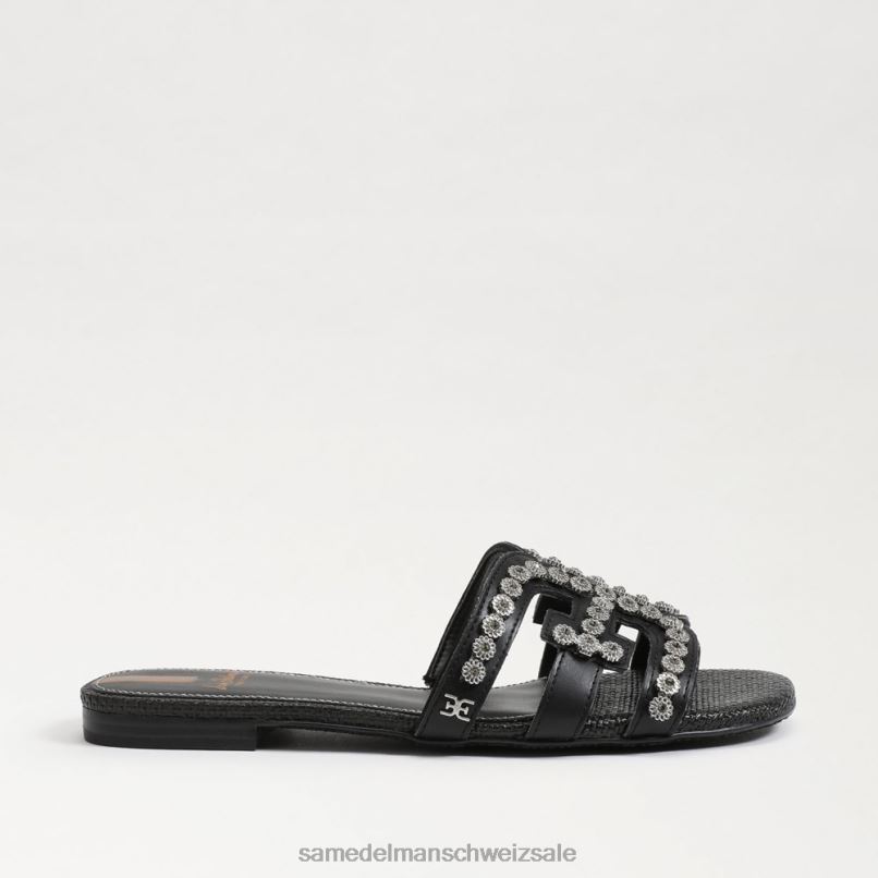 CH Sam Edelman Frauen Bay Fleur Slide-Sandale Schwarz X2J86622 Schuhwerk