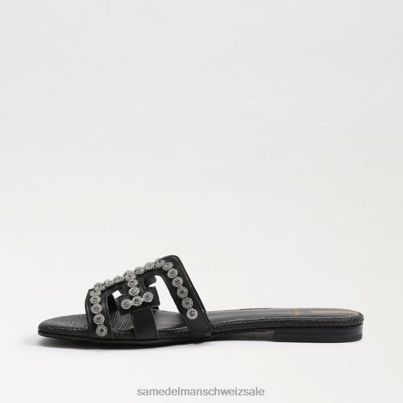 CH Sam Edelman Frauen Bay Fleur Slide-Sandale Schwarz X2J86622 Schuhwerk