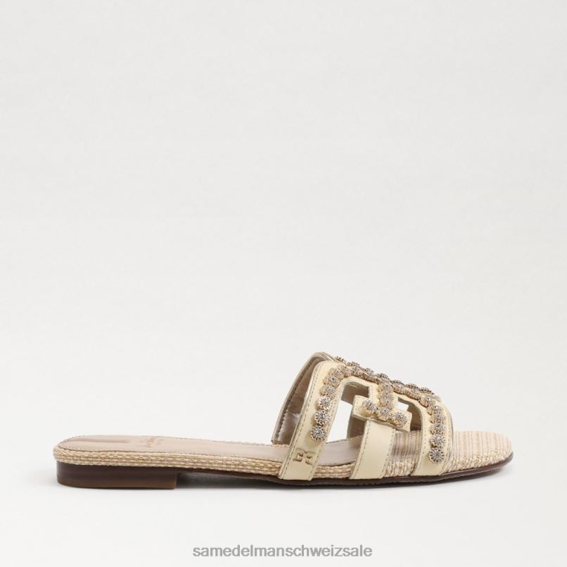 CH Sam Edelman Frauen Bay Fleur Slide-Sandale gebleichter Weizen X2J86624 Schuhwerk
