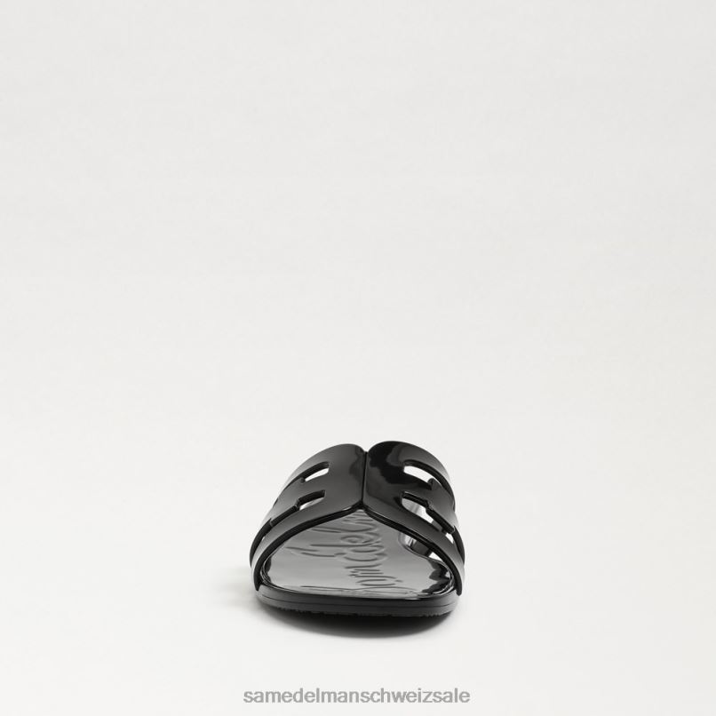 CH Sam Edelman Frauen Bay Jelly Slide-Sandale schwarz glänzend X2J86222 Schuhwerk