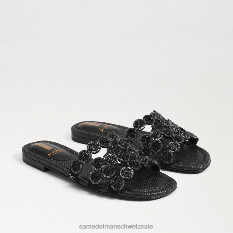 CH Sam Edelman Frauen Bay Marche Slide-Sandale schwarzes Wildleder X2J86606 Schuhwerk