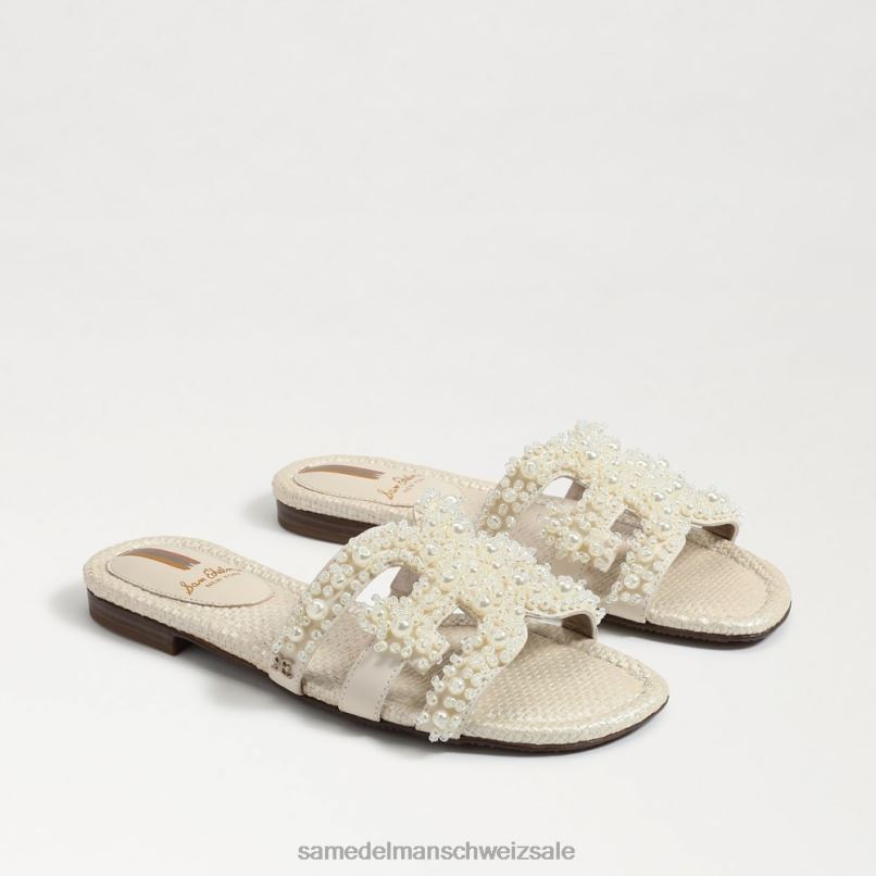 CH Sam Edelman Frauen Bay Perla Slide-Sandale modernes Elfenbein X2J86498 Schuhwerk