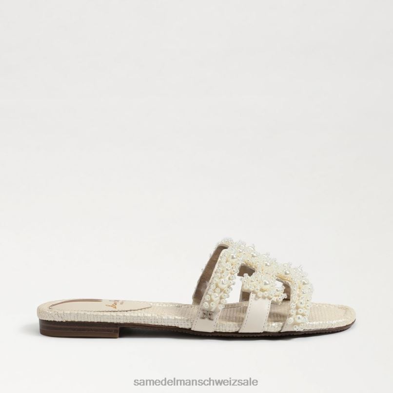 CH Sam Edelman Frauen Bay Perla Slide-Sandale modernes Elfenbein X2J86498 Schuhwerk