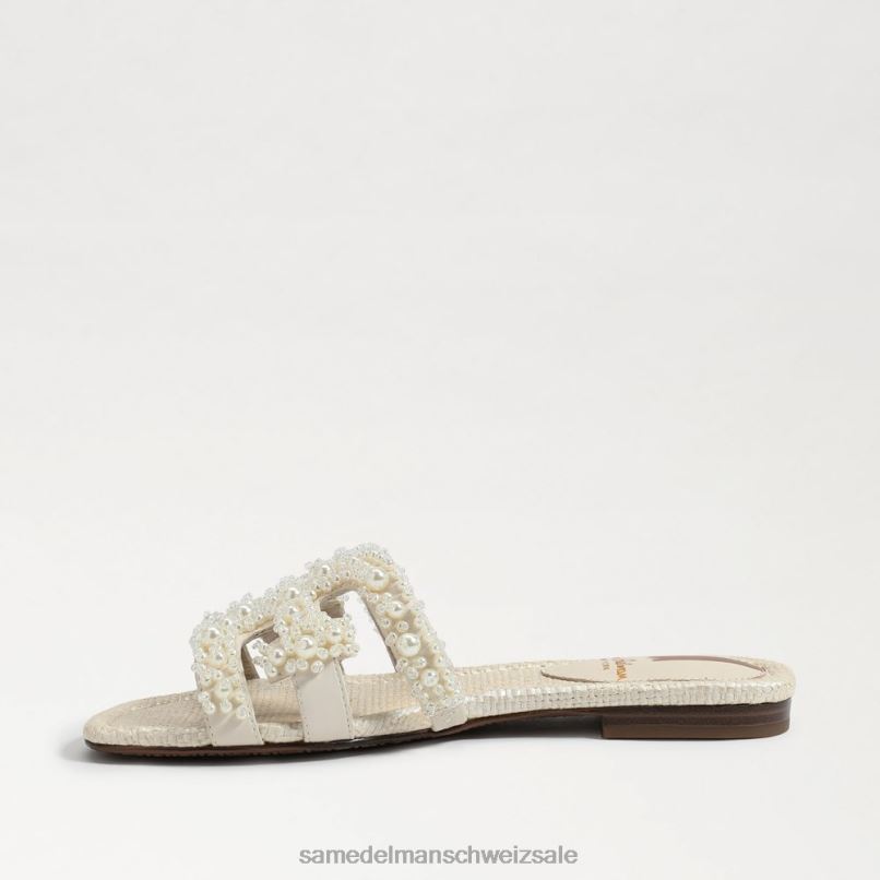 CH Sam Edelman Frauen Bay Perla Slide-Sandale modernes Elfenbein X2J86498 Schuhwerk