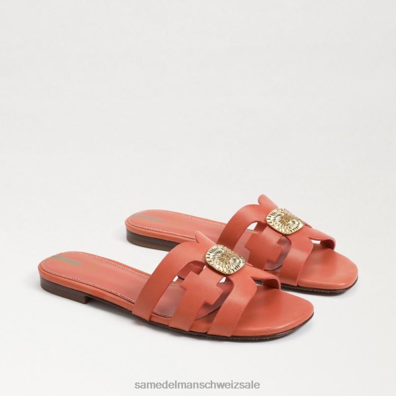 CH Sam Edelman Frauen Bay Radiant Slide-Sandale Terrakottarosa X2J86577 Schuhwerk