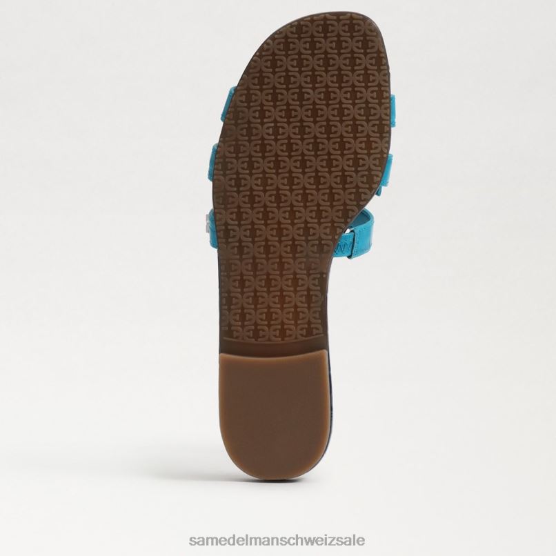 CH Sam Edelman Frauen Bay-Slide-Sandale Blau/Hudson-Marine X2J868 Schuhwerk
