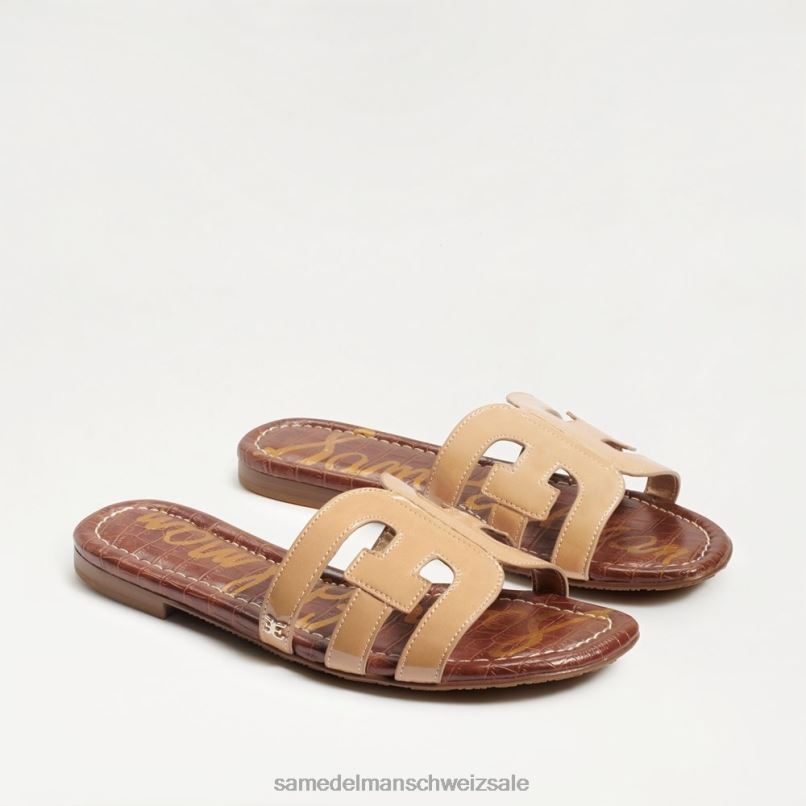 CH Sam Edelman Frauen Bay-Slide-Sandale Mandelpatent X2J8620 Schuhwerk