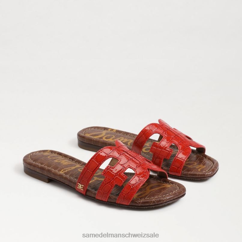 CH Sam Edelman Frauen Bay-Slide-Sandale Terrakottarot X2J8623 Schuhwerk