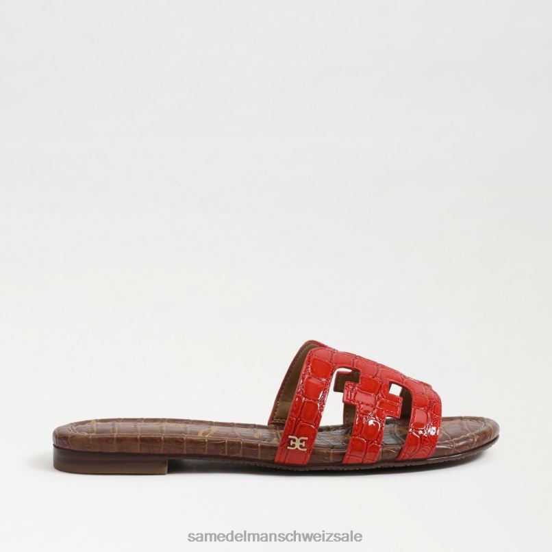 CH Sam Edelman Frauen Bay-Slide-Sandale Terrakottarot X2J8623 Schuhwerk