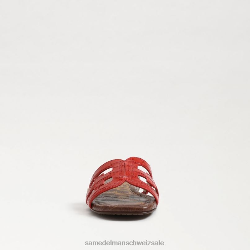 CH Sam Edelman Frauen Bay-Slide-Sandale Terrakottarot X2J8623 Schuhwerk