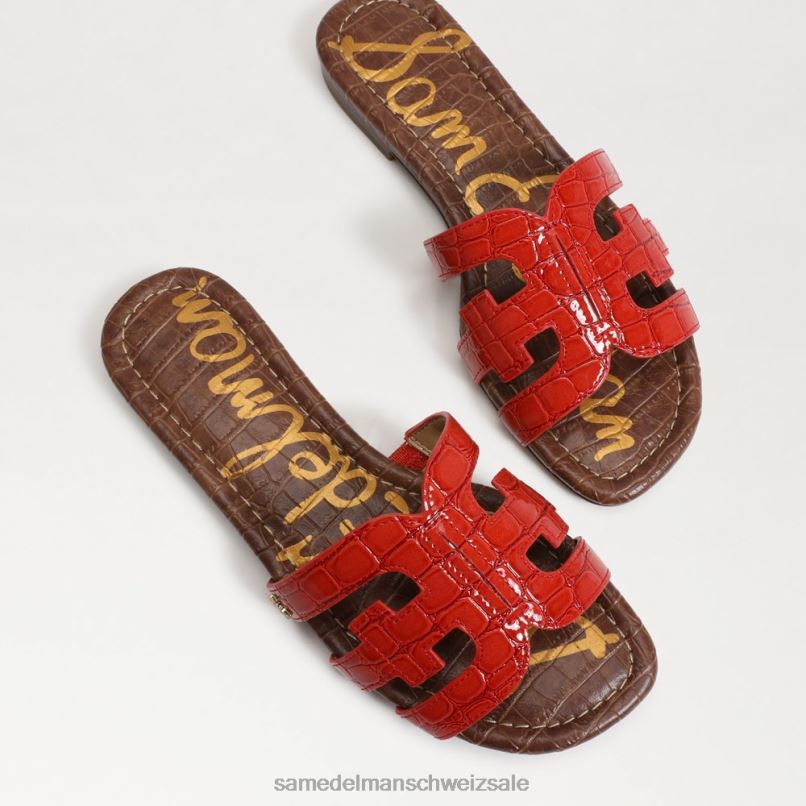 CH Sam Edelman Frauen Bay-Slide-Sandale Terrakottarot X2J8623 Schuhwerk