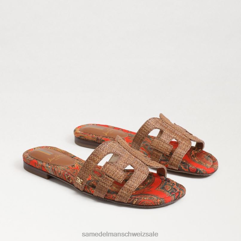 CH Sam Edelman Frauen Bay-Slide-Sandale cuoio X2J8619 Schuhwerk