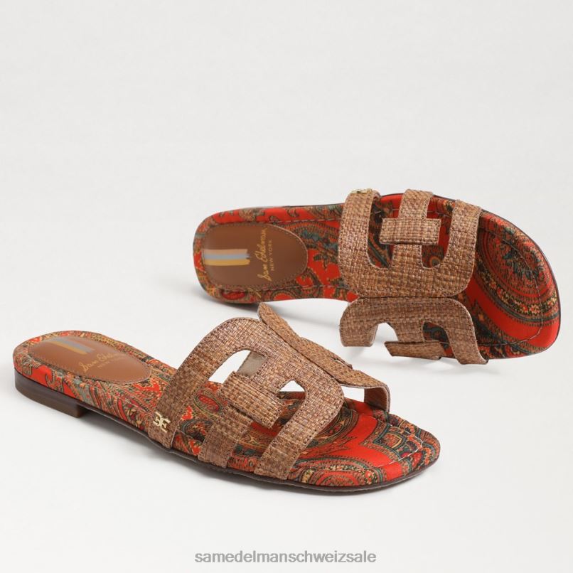 CH Sam Edelman Frauen Bay-Slide-Sandale cuoio X2J8619 Schuhwerk