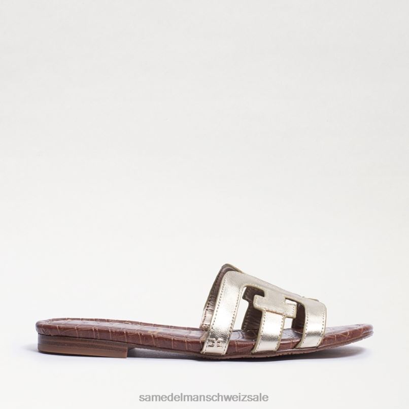 CH Sam Edelman Frauen Bay-Slide-Sandale geschmolzenes Gold X2J8615 Schuhwerk