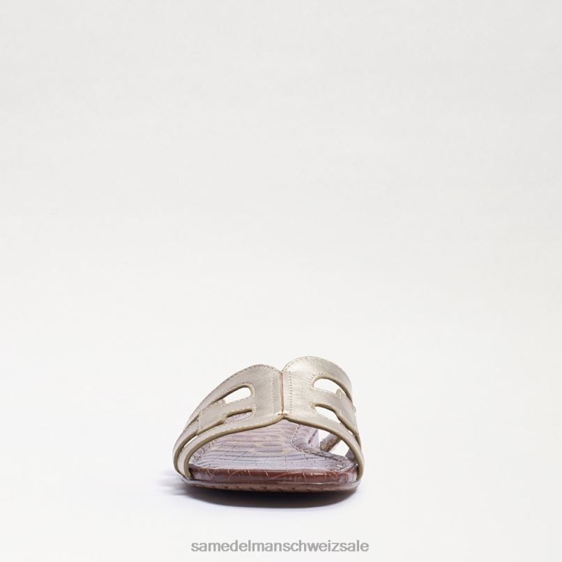 CH Sam Edelman Frauen Bay-Slide-Sandale geschmolzenes Gold X2J8615 Schuhwerk