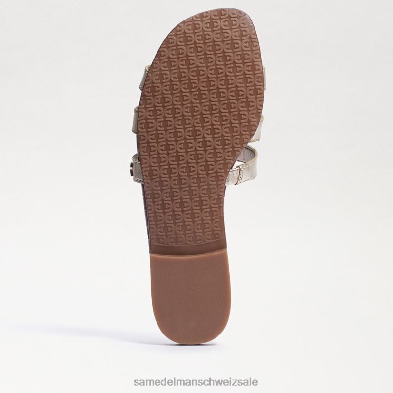CH Sam Edelman Frauen Bay-Slide-Sandale geschmolzenes Gold X2J8615 Schuhwerk