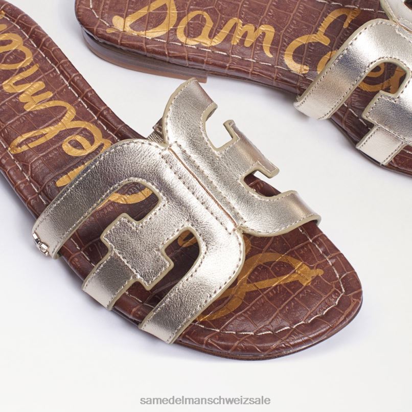 CH Sam Edelman Frauen Bay-Slide-Sandale geschmolzenes Gold X2J8615 Schuhwerk