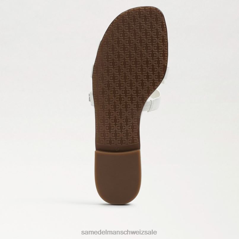 CH Sam Edelman Frauen Bay-Slide-Sandale strahlend weißes Lackleder X2J86380 Schuhwerk