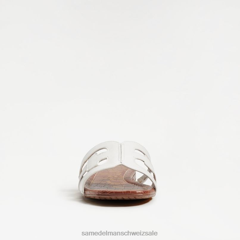 CH Sam Edelman Frauen Bay-Slide-Sandale strahlend weißes Leder X2J8613 Schuhwerk