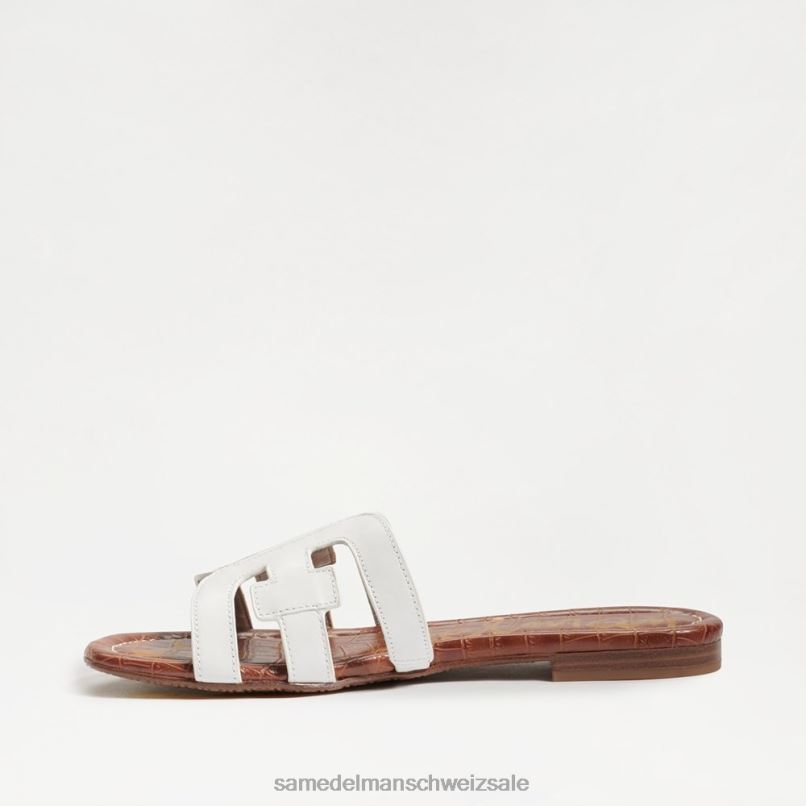 CH Sam Edelman Frauen Bay-Slide-Sandale strahlend weißes Leder X2J8613 Schuhwerk