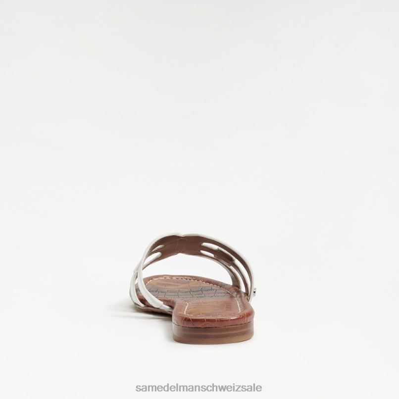 CH Sam Edelman Frauen Bay-Slide-Sandale strahlend weißes Leder X2J8613 Schuhwerk