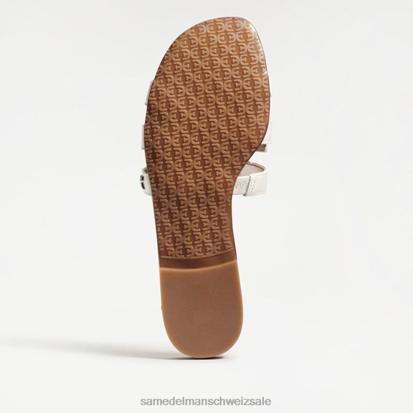 CH Sam Edelman Frauen Bay-Slide-Sandale strahlend weißes Leder X2J8613 Schuhwerk