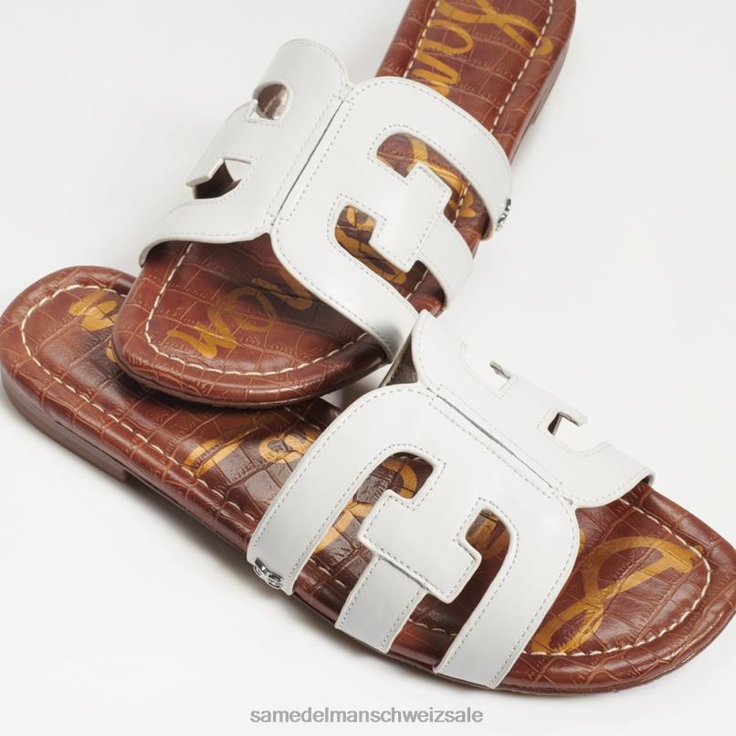 CH Sam Edelman Frauen Bay-Slide-Sandale strahlend weißes Leder X2J8613 Schuhwerk