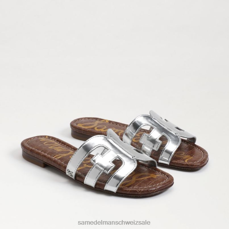 CH Sam Edelman Frauen Bay-Slide-Sandale weiches Silber X2J8616 Schuhwerk