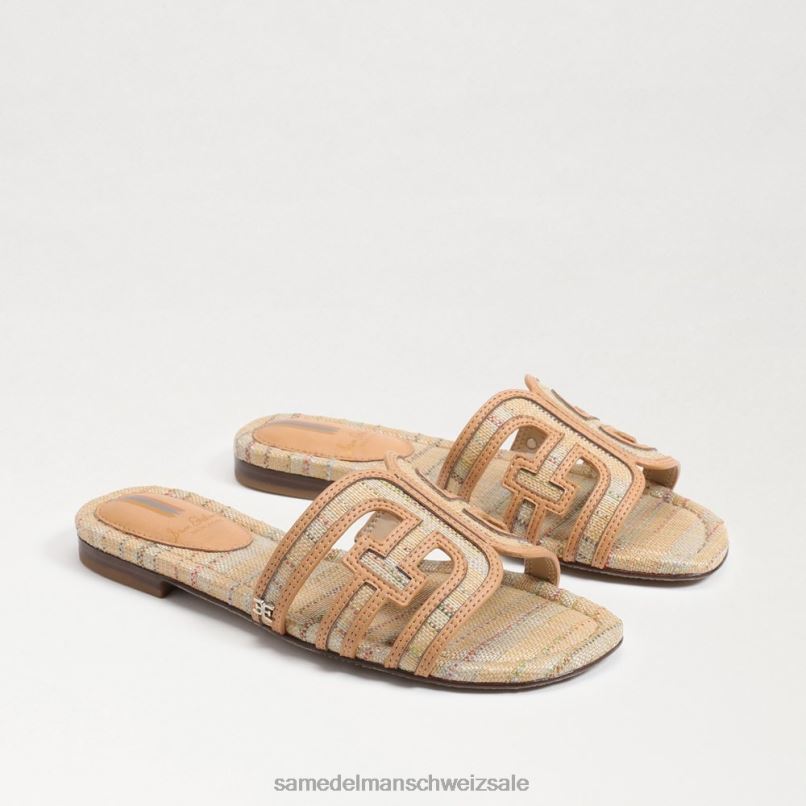 CH Sam Edelman Frauen Bay mehrfarbige Slide-Sandale Natürlicher Multi-Bast X2J86591 Schuhwerk