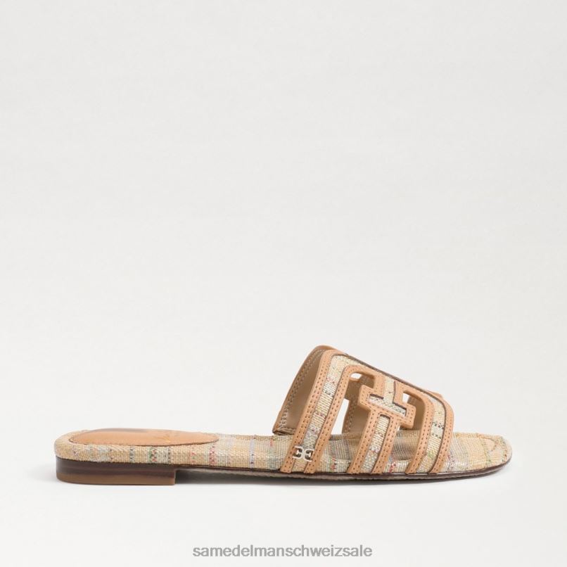 CH Sam Edelman Frauen Bay mehrfarbige Slide-Sandale Natürlicher Multi-Bast X2J86591 Schuhwerk