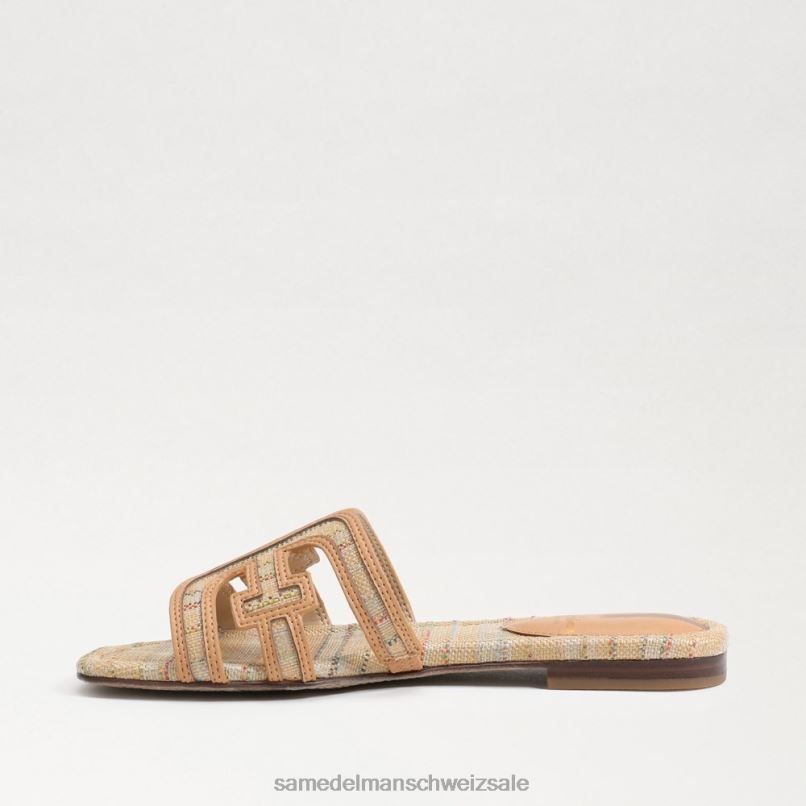 CH Sam Edelman Frauen Bay mehrfarbige Slide-Sandale Natürlicher Multi-Bast X2J86591 Schuhwerk