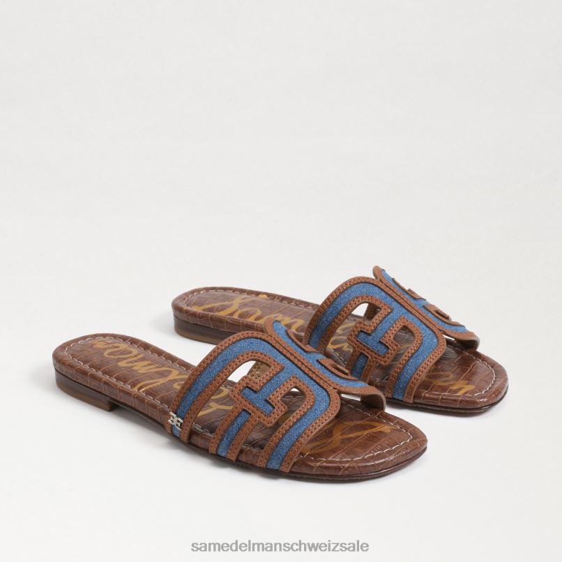CH Sam Edelman Frauen Bay mehrfarbige Slide-Sandale gewaschenes Indigo X2J86590 Schuhwerk