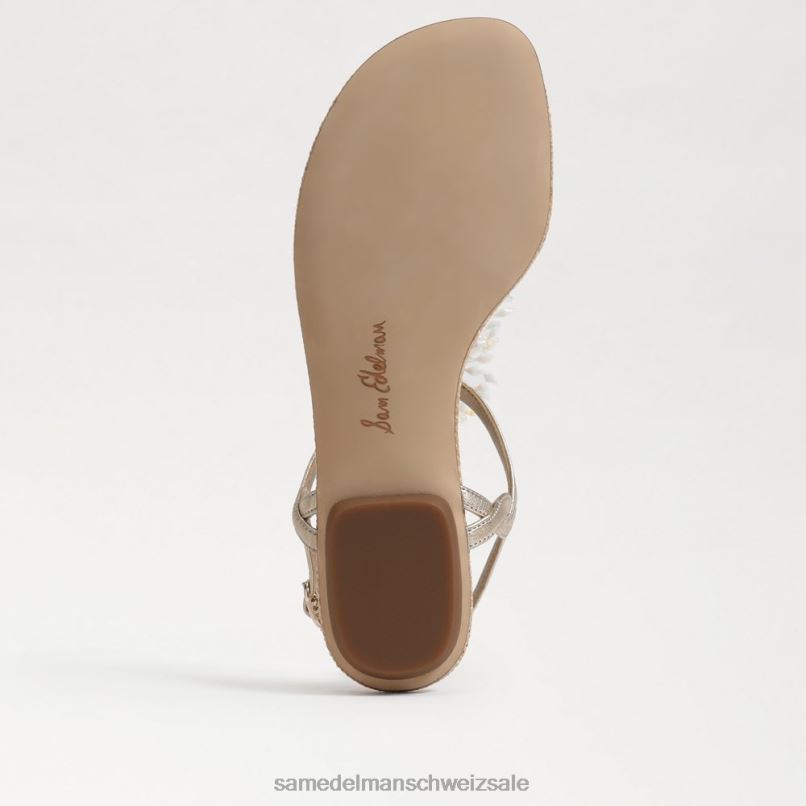 CH Sam Edelman Frauen Brinda Zehenstegsandale Gold Blatt X2J86727 Schuhwerk