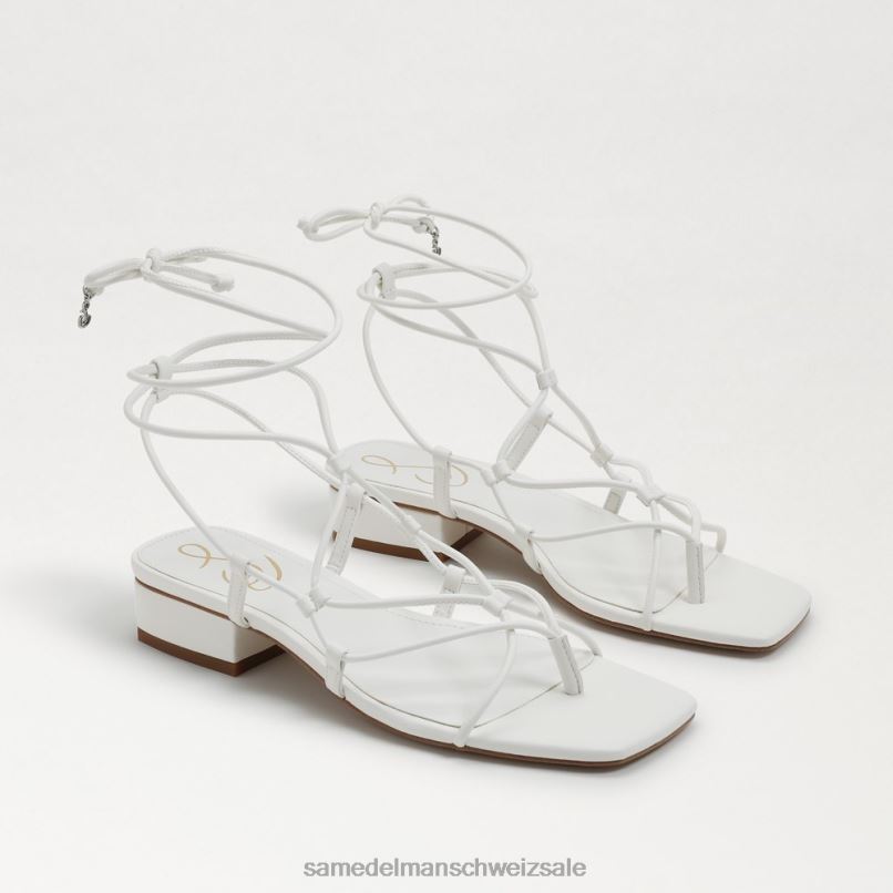 CH Sam Edelman Frauen Daffy-Sandale strahlend weißes Leder X2J86422 Schuhwerk