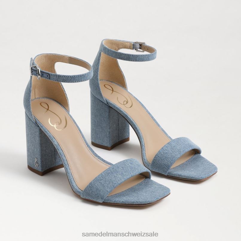 CH Sam Edelman Frauen Daniella Sandale mit Blockabsatz Montroseblau X2J86296 Schuhwerk