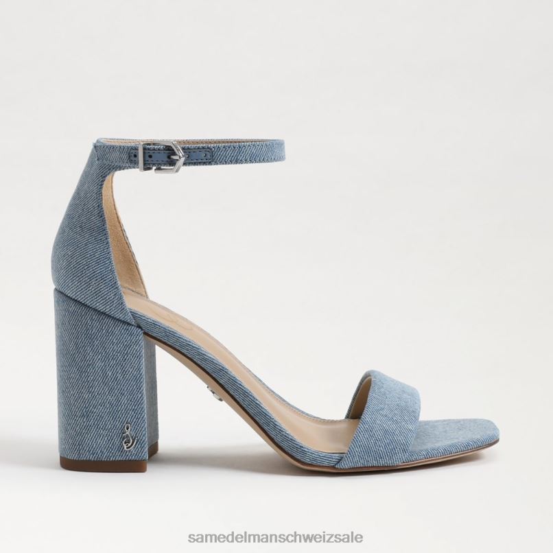 CH Sam Edelman Frauen Daniella Sandale mit Blockabsatz Montroseblau X2J86296 Schuhwerk