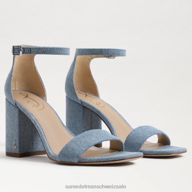 CH Sam Edelman Frauen Daniella Sandale mit Blockabsatz Montroseblau X2J86296 Schuhwerk