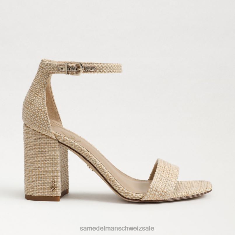 CH Sam Edelman Frauen Daniella Sandale mit Blockabsatz natürlich X2J86297 Schuhwerk