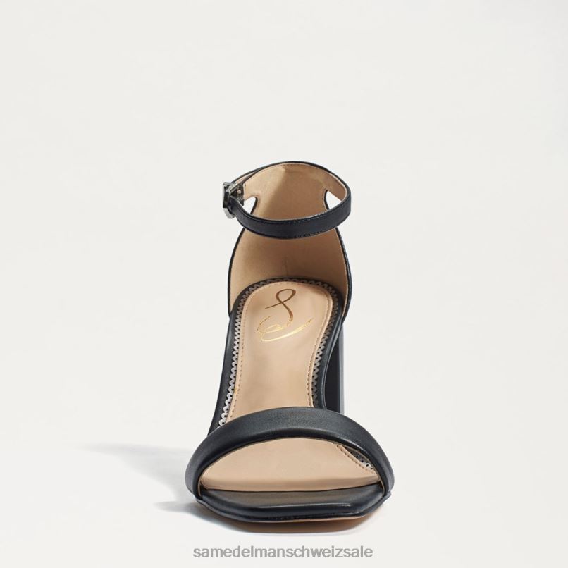 CH Sam Edelman Frauen Daniella Sandale mit Blockabsatz schwarzes Leder X2J86299 Schuhwerk
