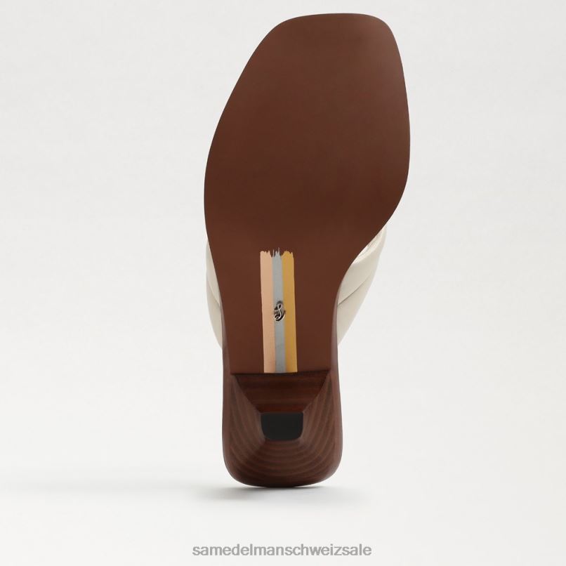 CH Sam Edelman Frauen Daphney Zehenstegsandale modernes elfenbeinfarbenes Leder X2J86709 Schuhwerk