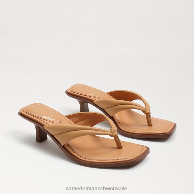 CH Sam Edelman Frauen Daphney Zehenstegsandale natürliches Sandleder X2J86707 Schuhwerk