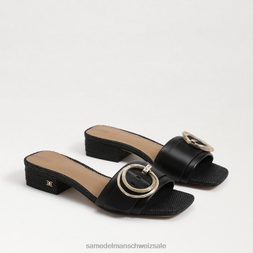 CH Sam Edelman Frauen Delfi-Slide-Sandale Schwarz X2J86703 Schuhwerk