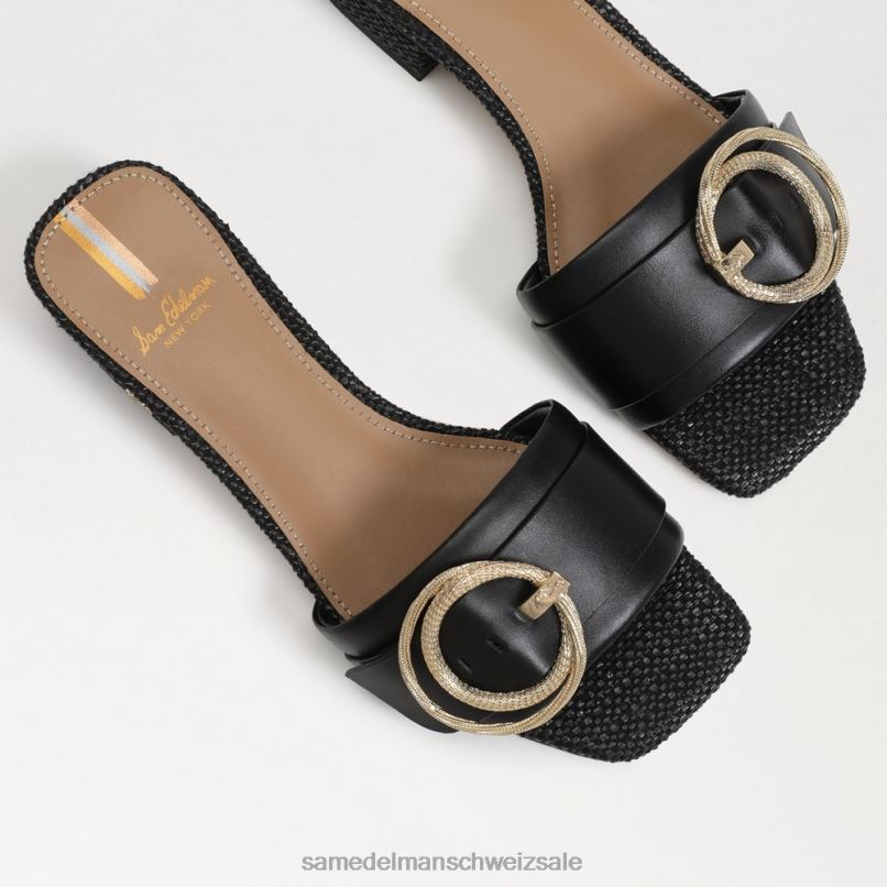 CH Sam Edelman Frauen Delfi-Slide-Sandale Schwarz X2J86703 Schuhwerk