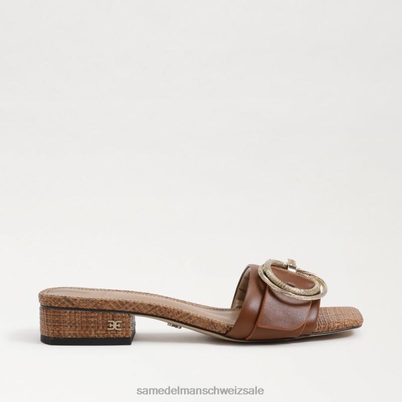 CH Sam Edelman Frauen Delfi-Slide-Sandale reichhaltiger Cognac X2J86704 Schuhwerk