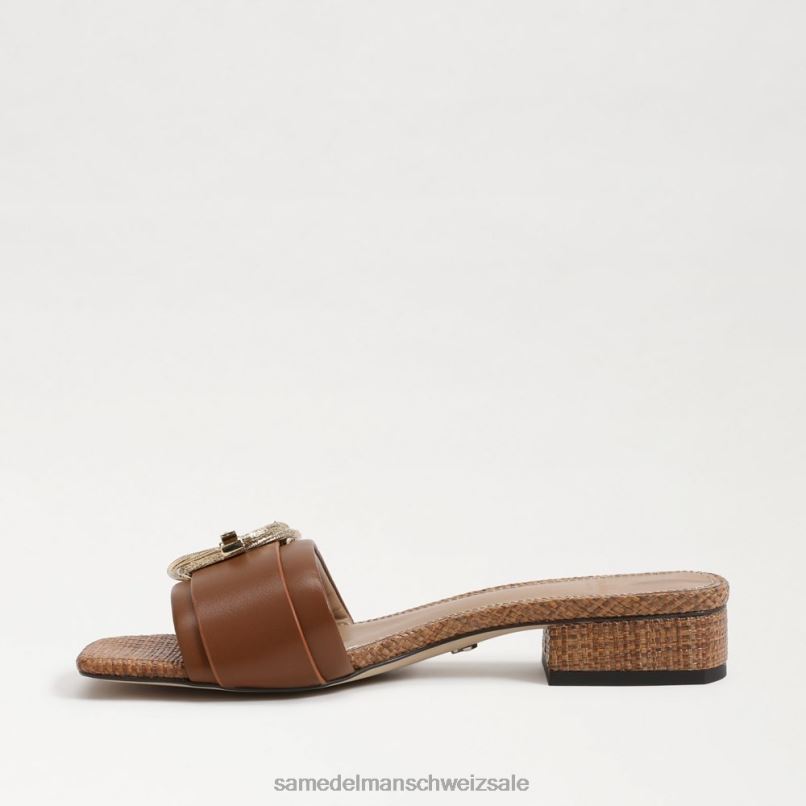CH Sam Edelman Frauen Delfi-Slide-Sandale reichhaltiger Cognac X2J86704 Schuhwerk