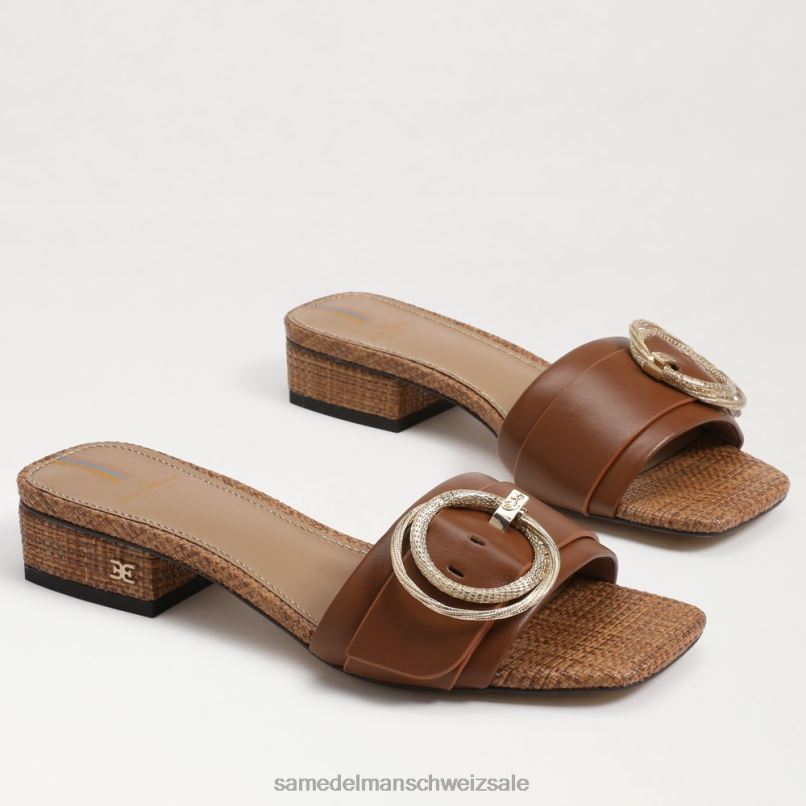 CH Sam Edelman Frauen Delfi-Slide-Sandale reichhaltiger Cognac X2J86704 Schuhwerk