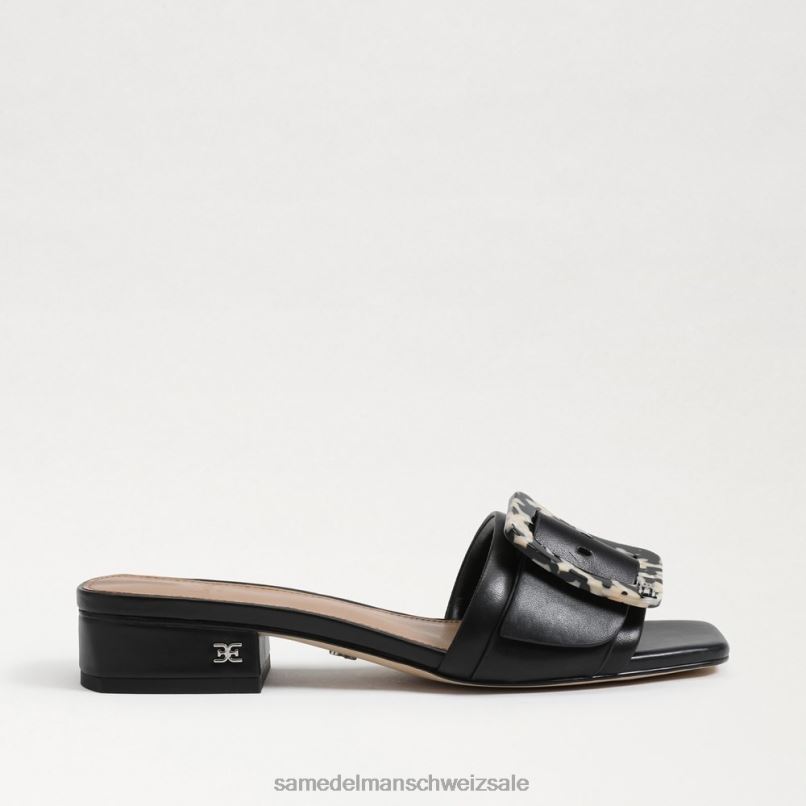 CH Sam Edelman Frauen Diacon-Sandale schwarzes Leder X2J86419 Schuhwerk