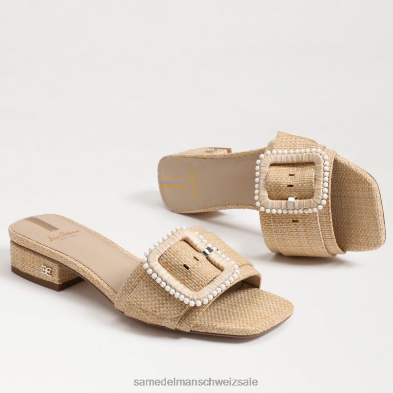 CH Sam Edelman Frauen Diakon-Sandale mit Perlen gebleichtes Buchenholz X2J86194 Schuhwerk