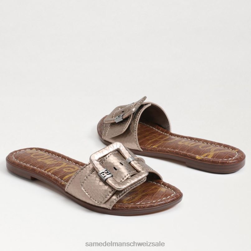 CH Sam Edelman Frauen Gaige Slide-Sandale Zinn X2J8627 Schuhwerk