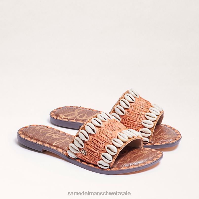 CH Sam Edelman Frauen Gale-Sandale mit Perlen Cognac-Multi X2J86454 Schuhwerk